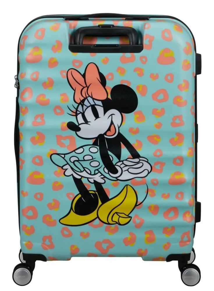 Чемодан American Tourister Disney Wavebreaker 67 см, 64 л, Minnie Pastel Dots