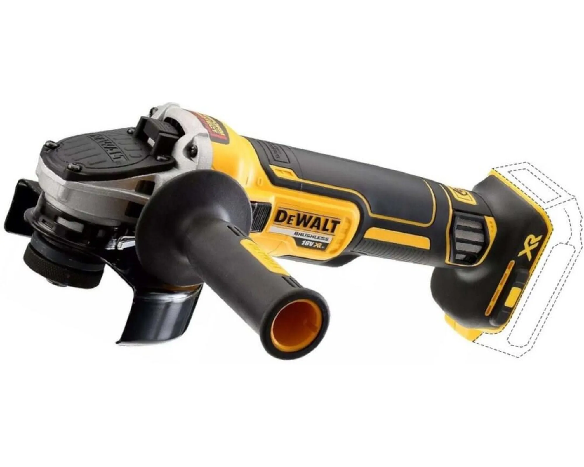 Аккумуляторная угловая шлифовальная машина DeWalt DCG405N