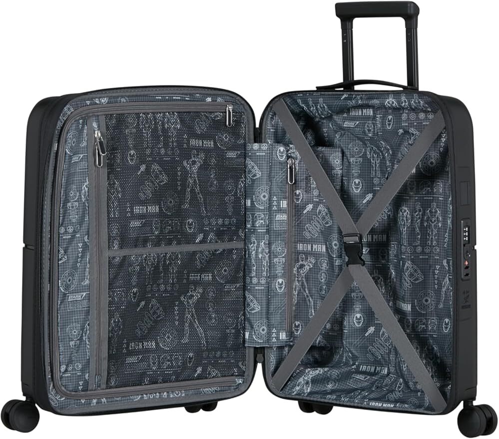 American Tourister Dashpop Disney, Spinner S расширяемая ручная кладь, 55 см, 41/47 л, разноцветный Iron Man