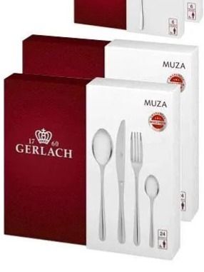 Столовые приборы Gerlach Muza 60 предметов 2X24 + аксессуары 12 шт (4960Muza)