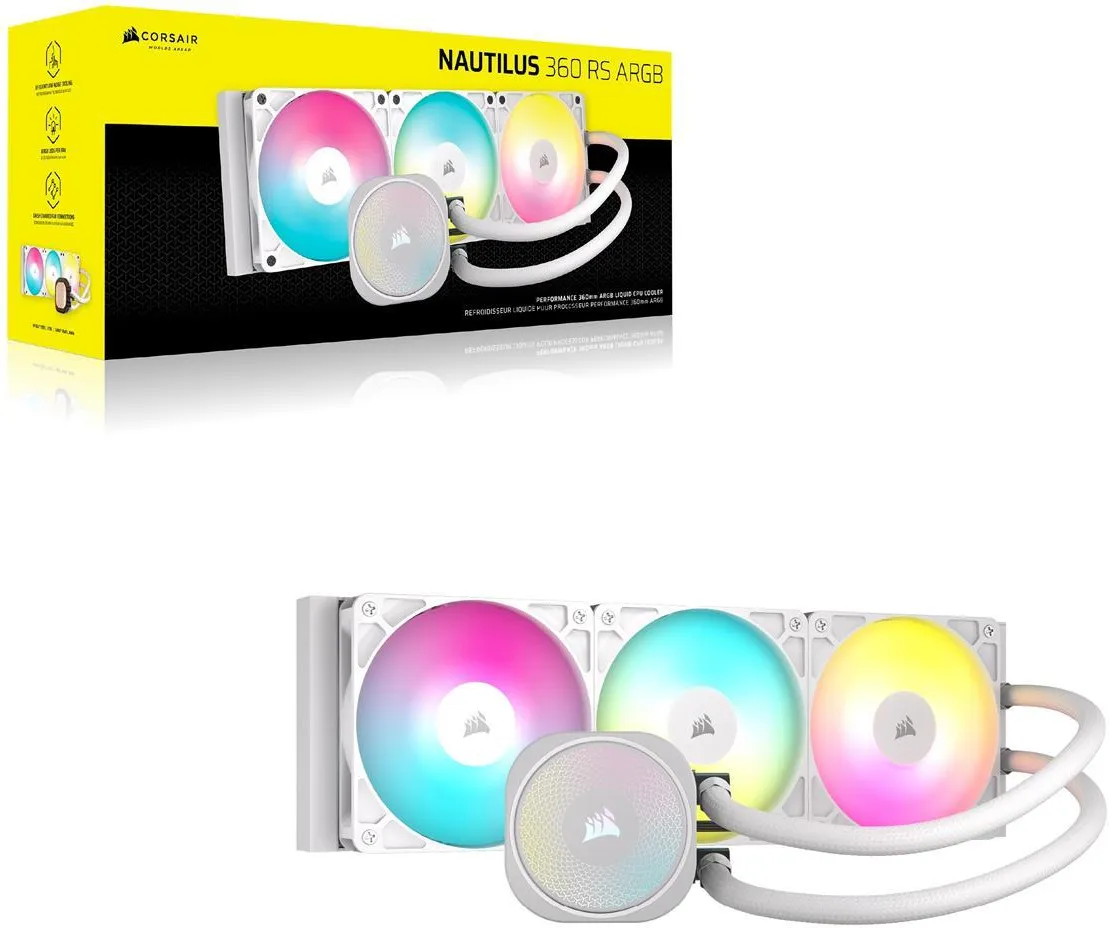 СЖО Corsair NAUTILUS 360 RS ARGB белый 3x120mm