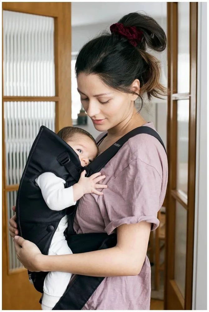 Рюкзак-Кенгуру для новорожденных BabyBjorn Carrier Mini Cotton black 0210.56