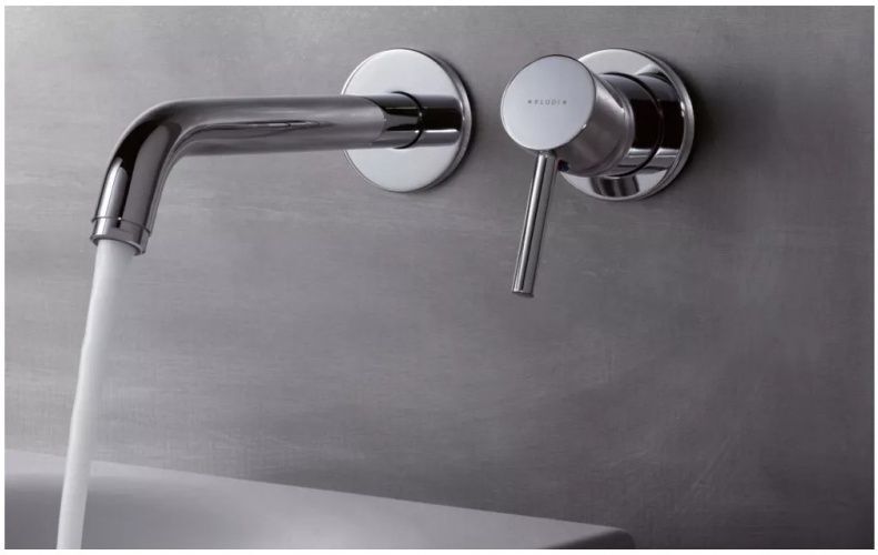 Смеситель для раковины Kludi Bozz 230, внешняя часть, настенный, хром 382450576