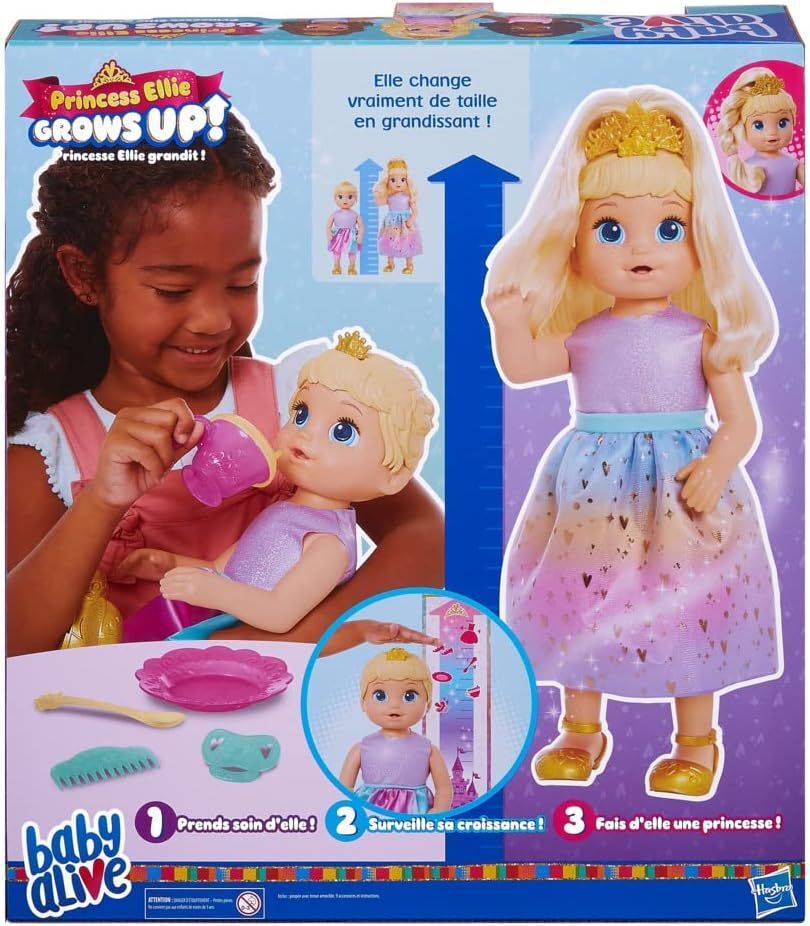 Игровой набор с куклой BABY ALIVE PRINCESS ELLIE GROWS UP! INTERACTIVE DOLL WITH ACCESSORIES (F5236)