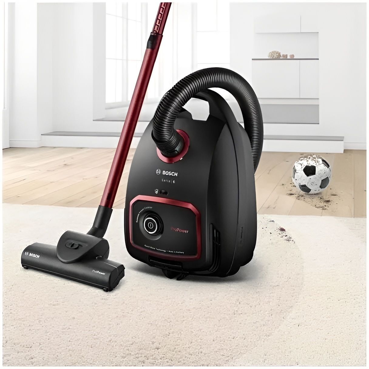 Пылесос Bosch BGL6POW2, черный/красный