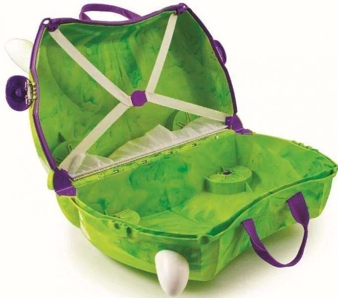 Чемодан-каталка trunki, ручная кладь, 46х31х21 см, 18 л, 1.7 кг, Транкизавр Рекс