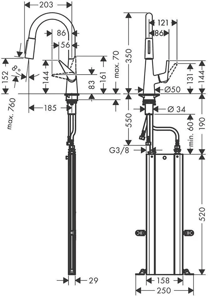 Смеситель Hansgrohe Talis M51 160 73850000
