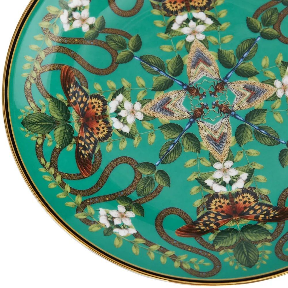 Тарелка Wedgwood Wonderlust 20 см Emerald Forest, зелёная
