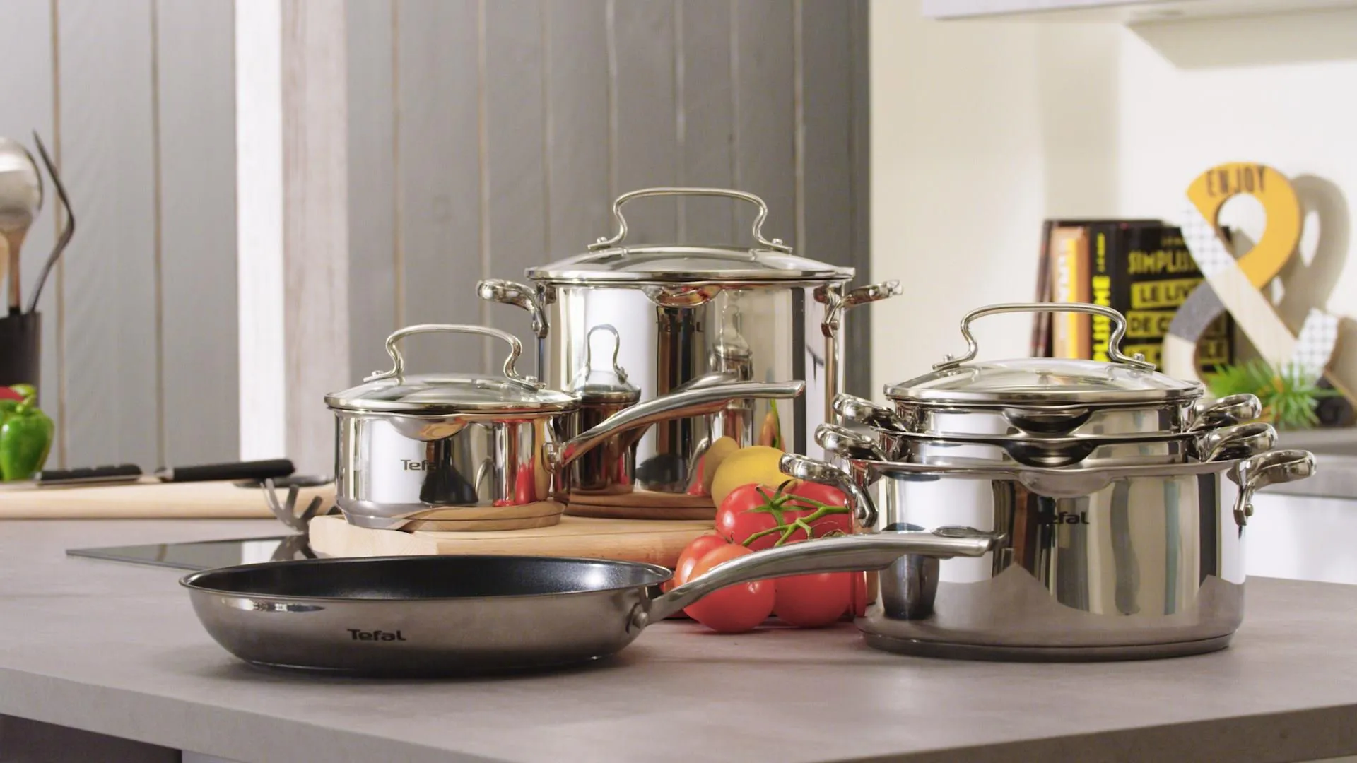Сковороды из нержавеющей стали Tefal Duetto 3 шт (G732S334)