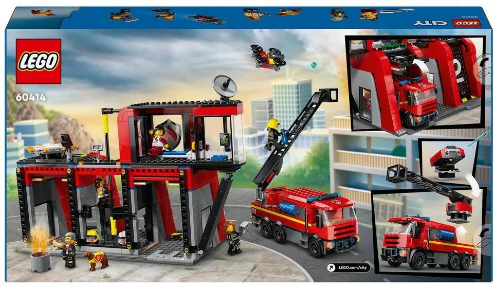 Конструктор LEGO City 60414 Пожарная часть с пожарной машиной