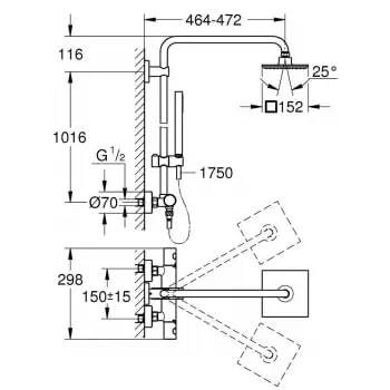 Душевая система Grohe Euphoria 150 27932000