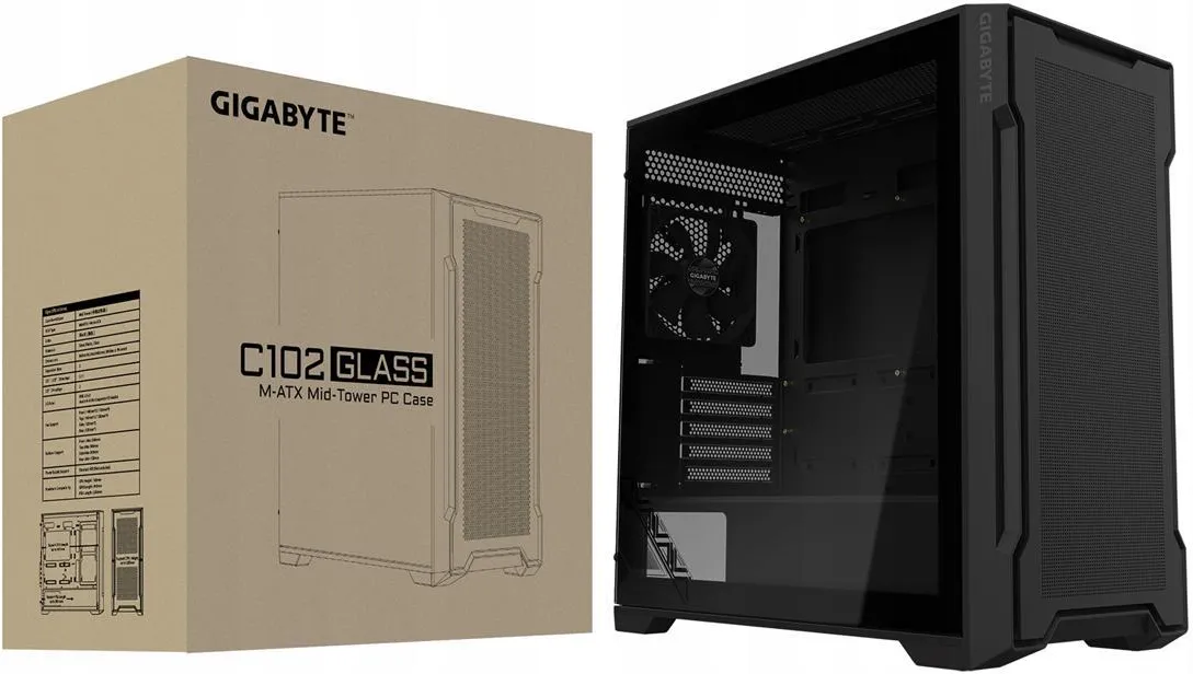 Компьютерный корпус Gigabyte CASE MIDITOWER ATX W/O PSU/GB-C102G  Черный