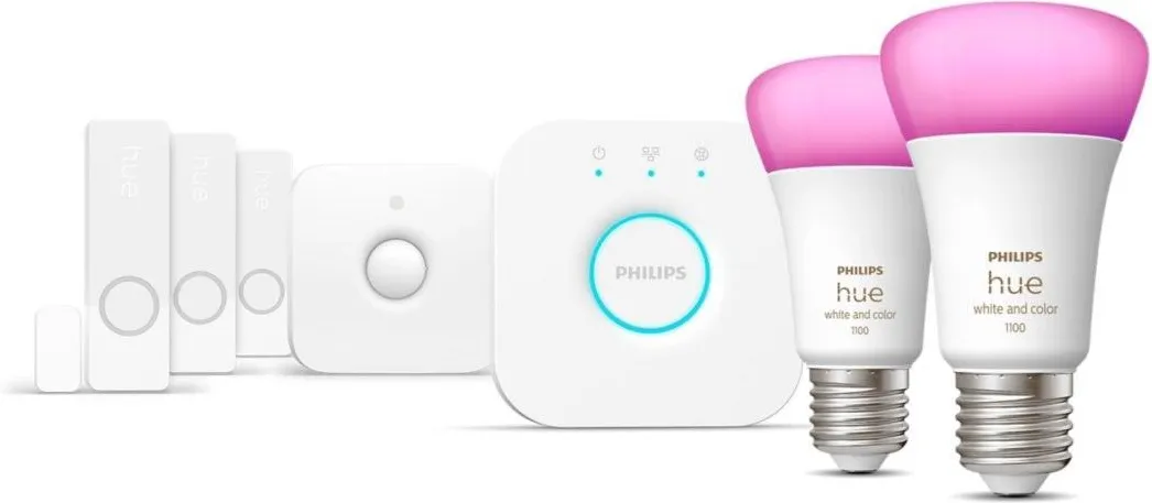Стартовый комплект с датчиками E2 PHILIPS Hue Secure White and Color Ambiance 929002468824