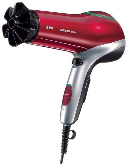 Фен Braun HD 770 Satin Hair 7, красный/черный