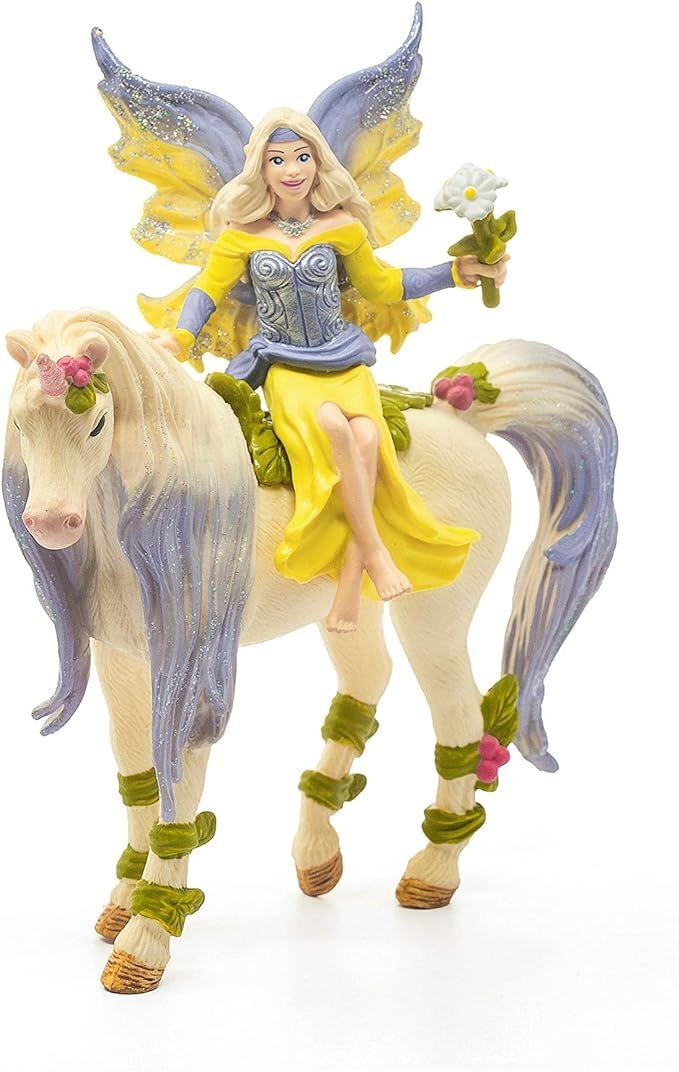Фигурки Schleich Эльфийка Сера на цветочном единороге 70565, 2 шт.