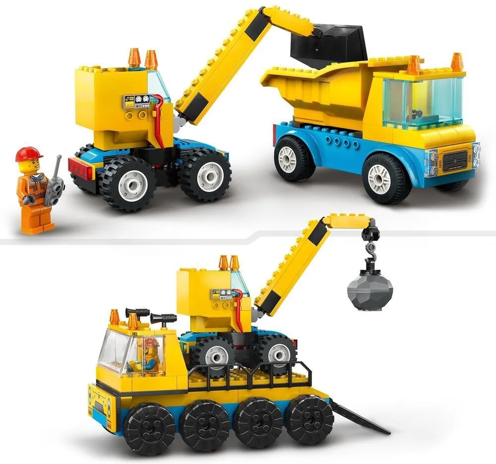 Конструктор LEGO City 60391 Грузовики и кран с шаром для сноса