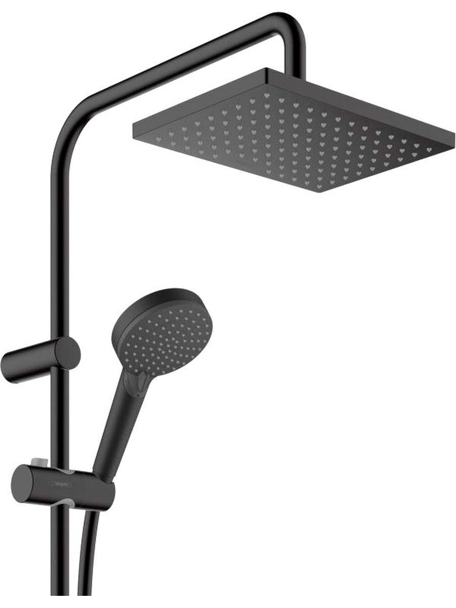 Душевая стойка Hansgrohe Vernis Shape 26286670 с термостатом, черный