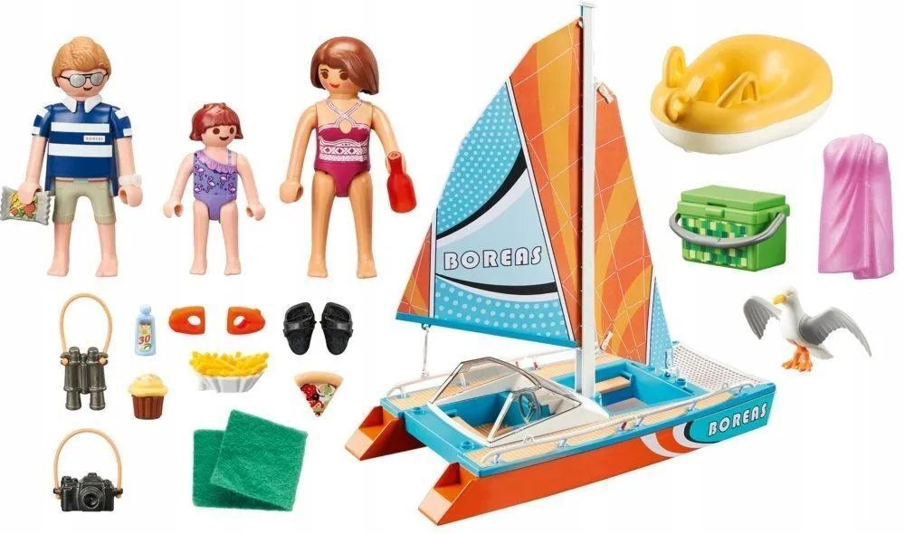 Конструктор Playmobil Family Fun - Катамаран для семейного отдыха - Плеймобиль 71043