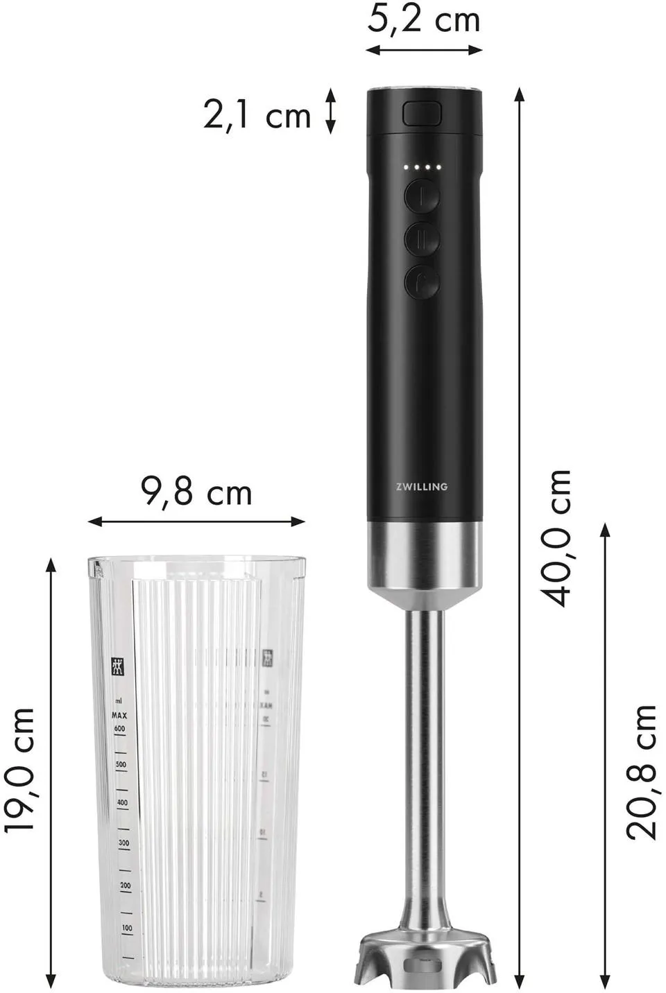 Беспроводной погружной блендер ZWILLING XTEND, черный 1029302