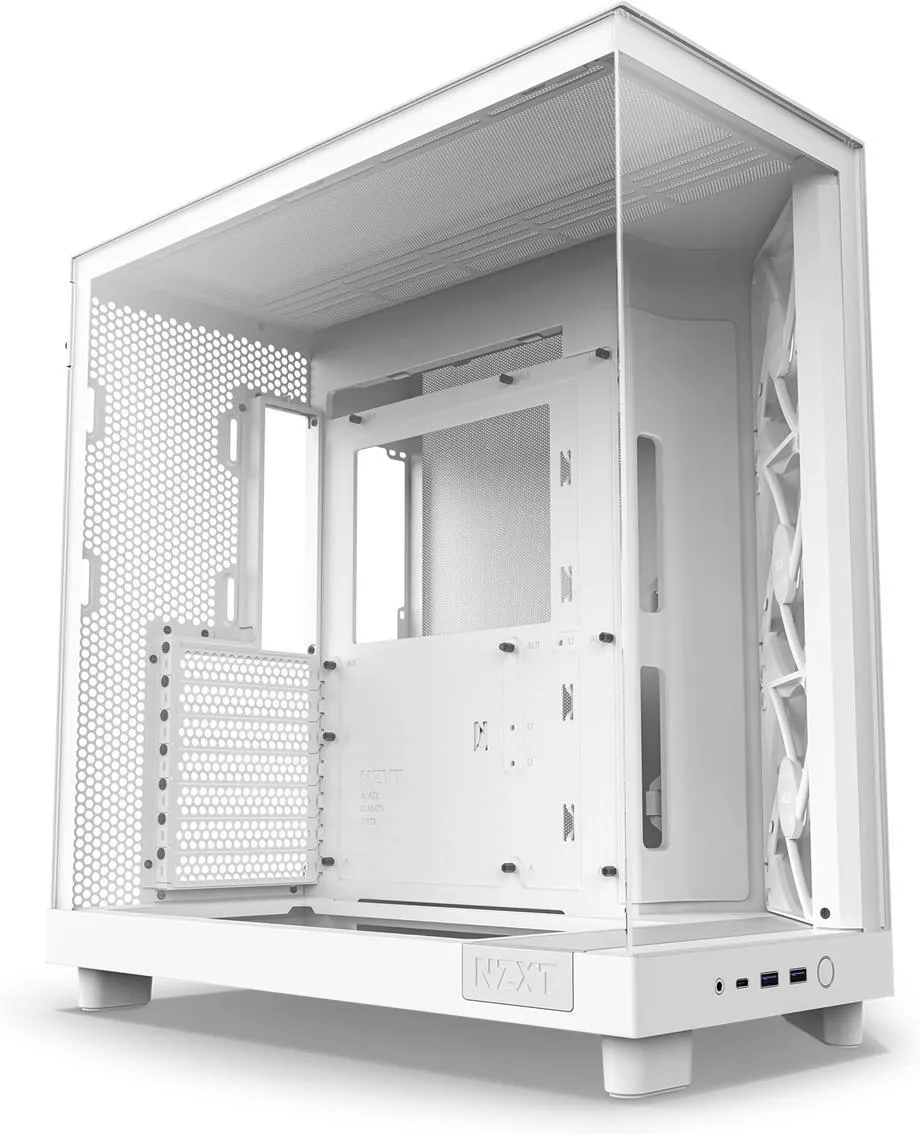 Корпус NZXT H6 Flow RGB CC-H61FW-R1, Mid-Tower, белый