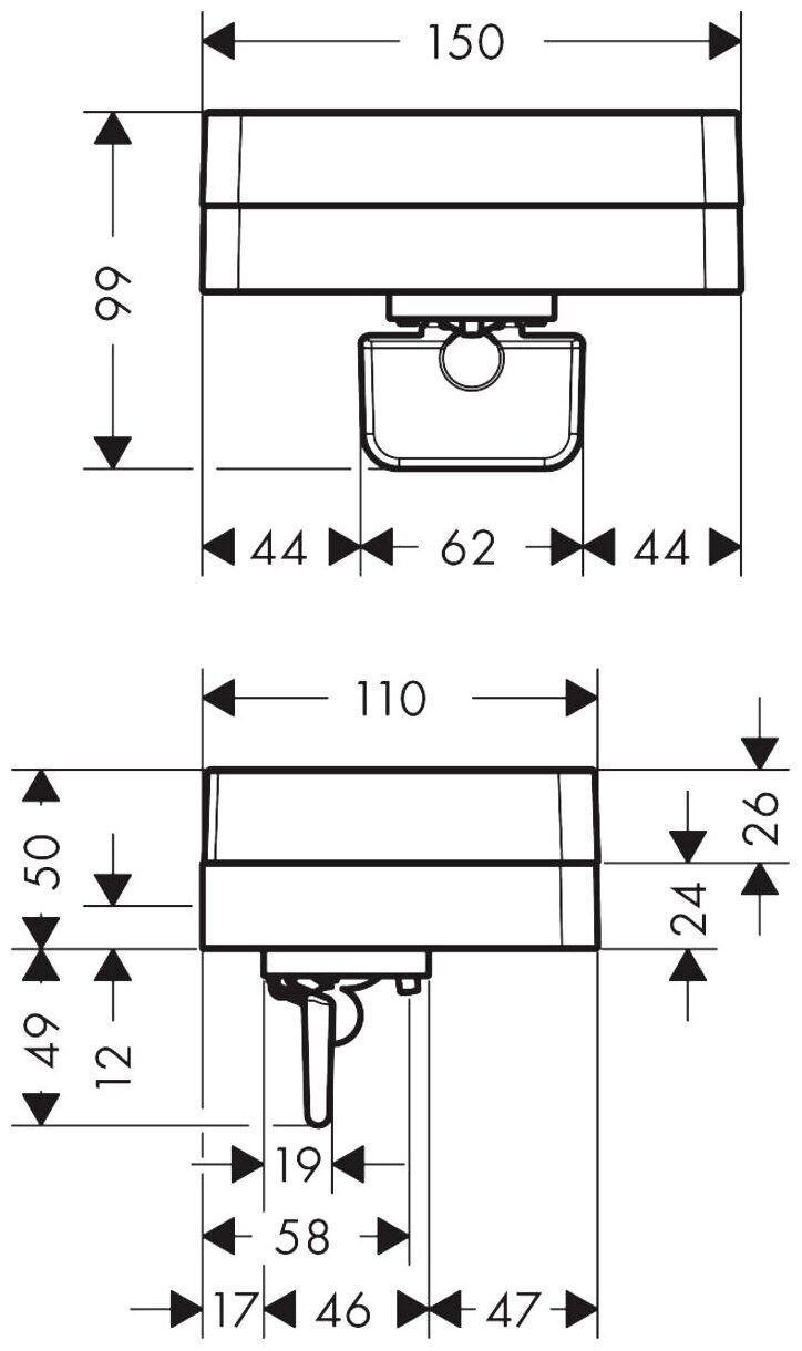 Дозатор Axor Universal 42819000 хром/белый