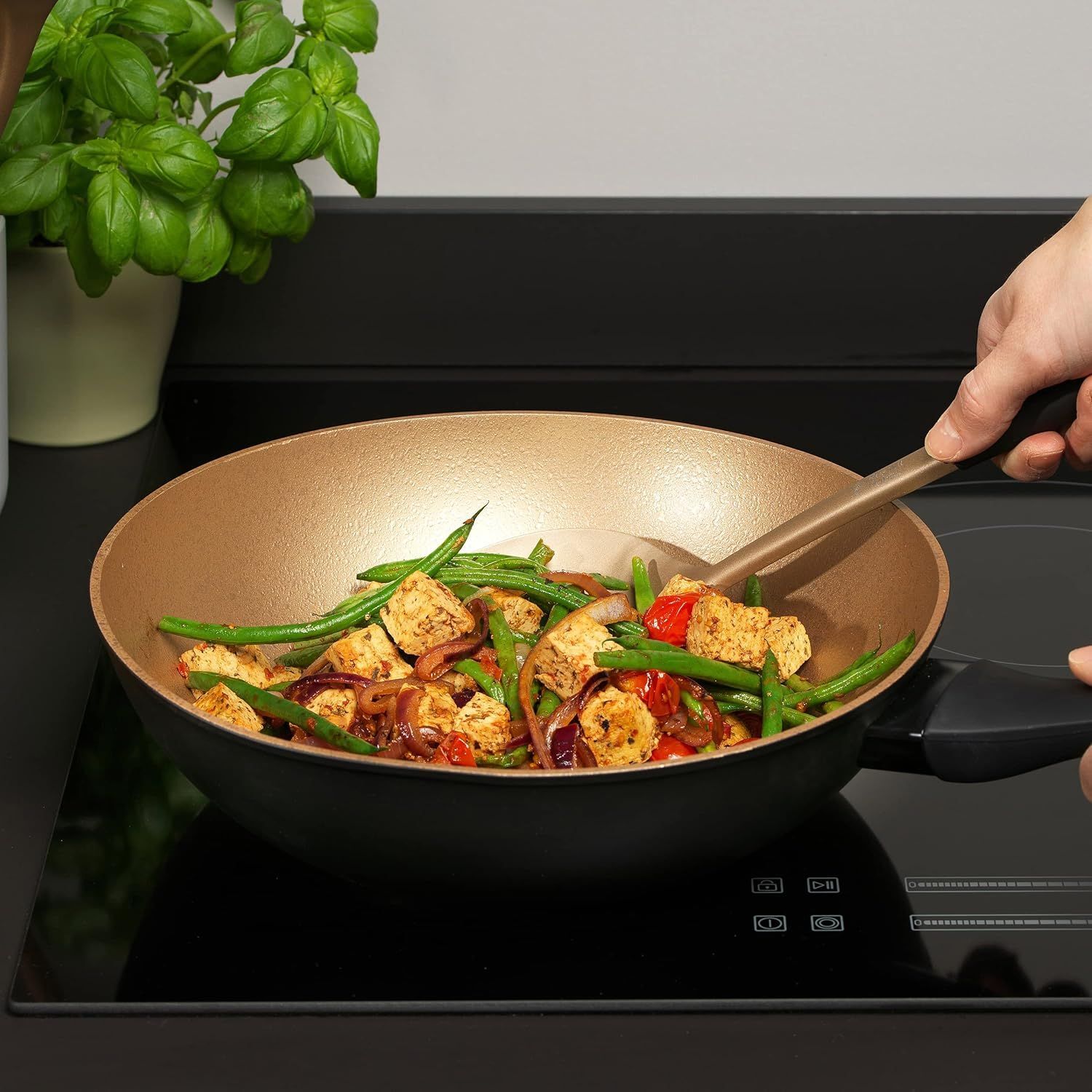 Глубокая сковорода-вок Russell Hobbs Opulence с антипригарным покрытием, 28 см