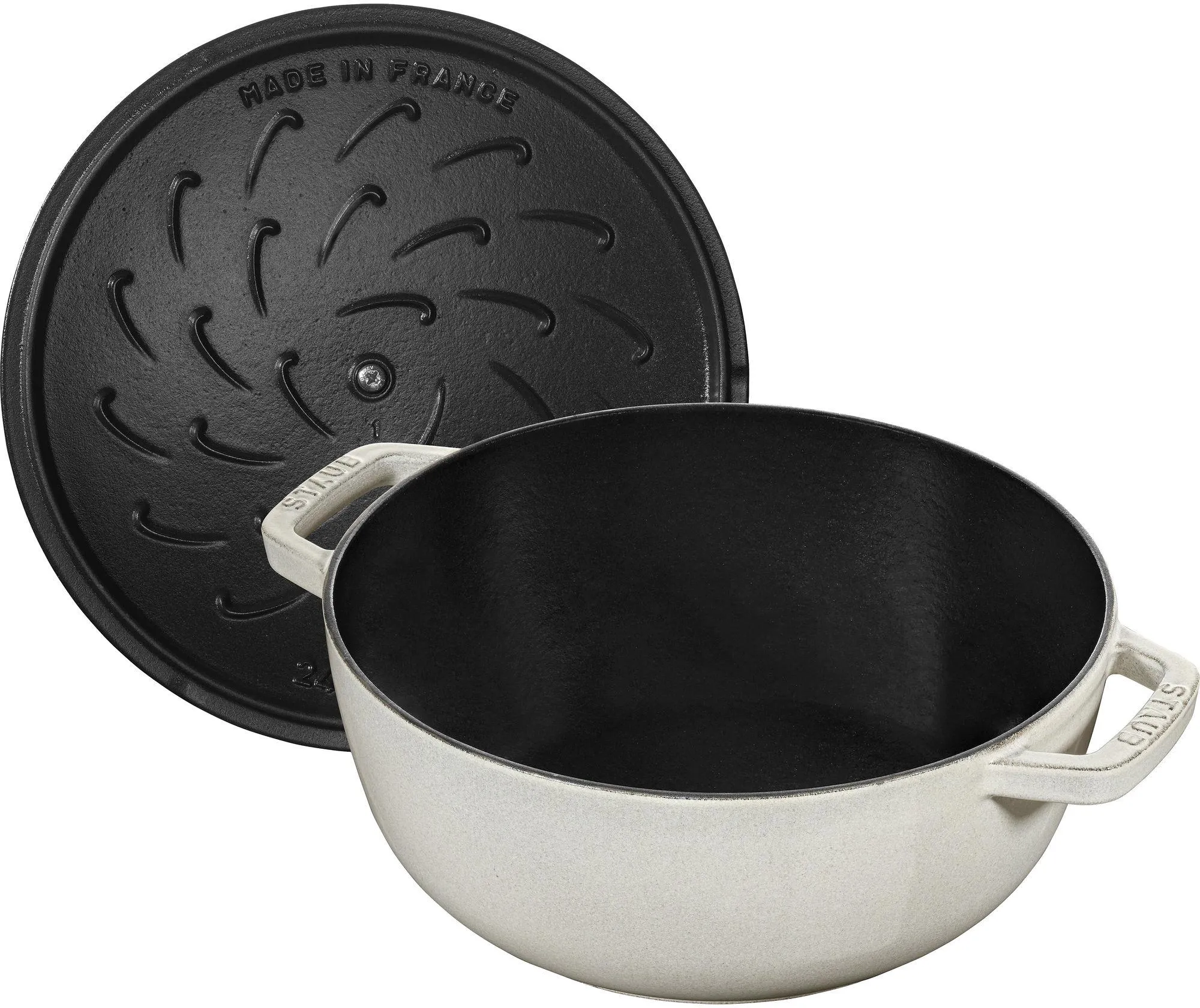 Чугунная кастрюля Staub Snowflake La Cocotte 3,6 л, белая 405065480