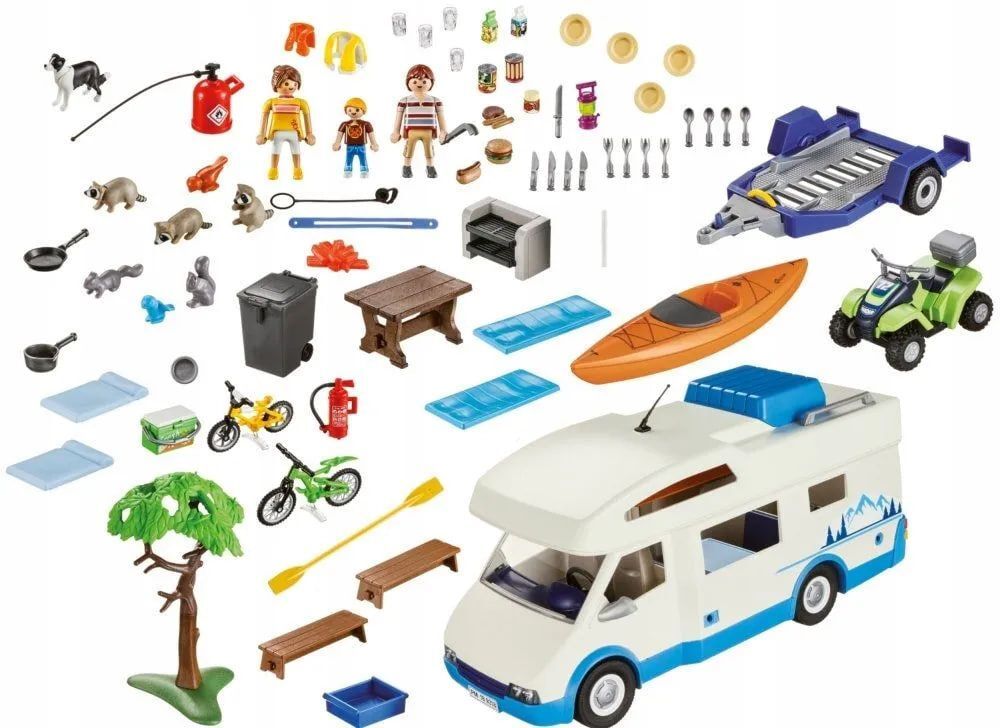 Конструктор Playmobil 9318 Family Fun - Большой Семейный кемпер с прицепом