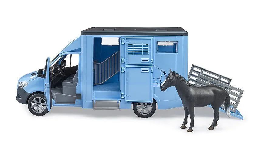 Bruder 02674 Kiddymoon MB Sprinter для перевозки лошадей с фигуркой коня