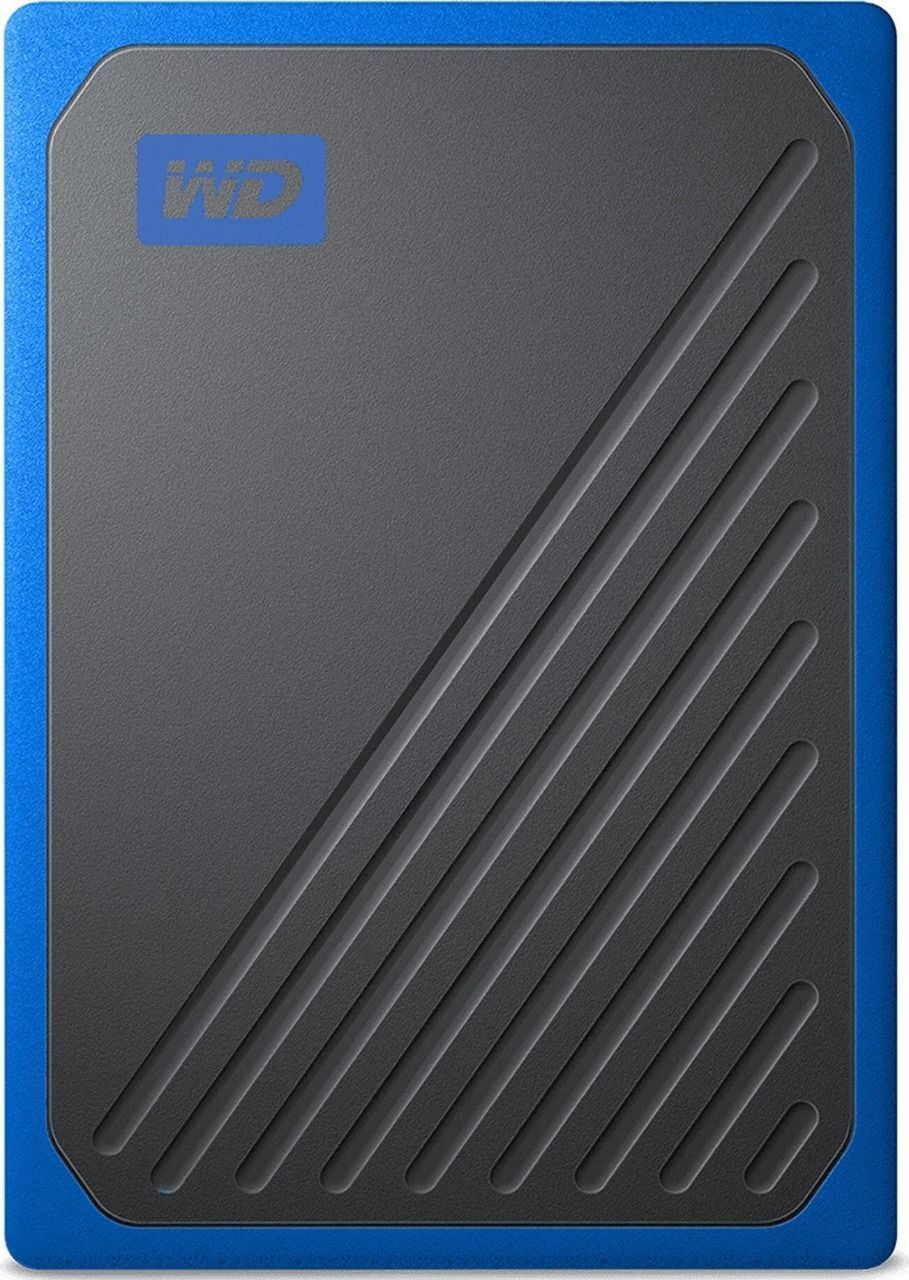 1 ТБ Внешний SSD Western Digital My Passport Go, USB 3.2 Gen 1, черный/синий