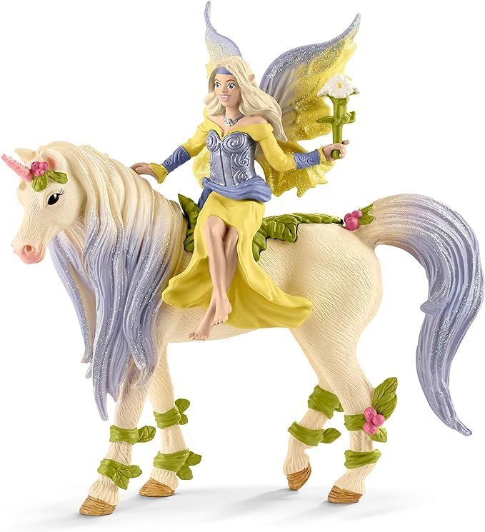 Фигурки Schleich Эльфийка Сера на цветочном единороге 70565, 2 шт.
