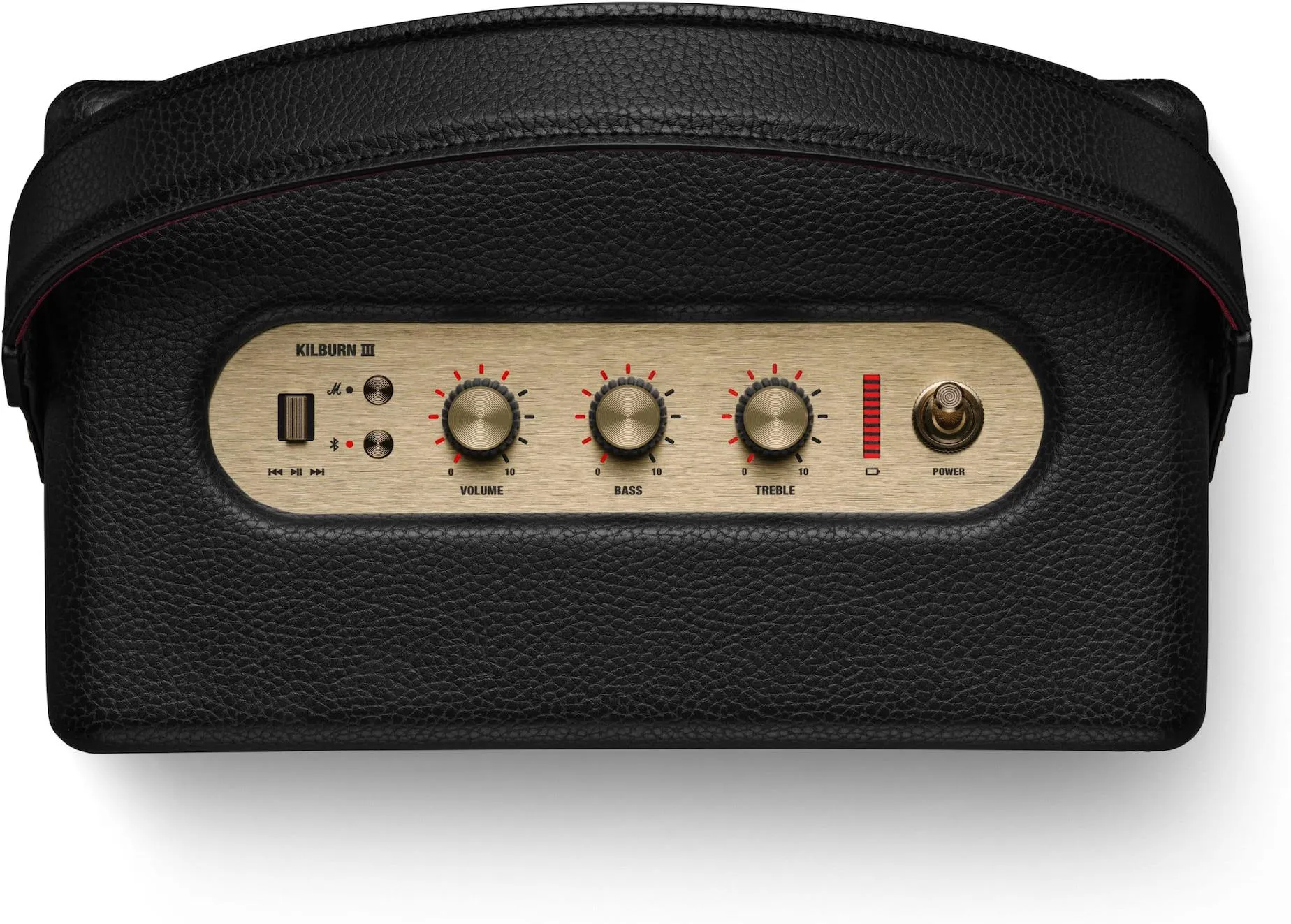 Портативная Bluetooth-колонка Marshall Kilburn III, чёрная с латунной отделкой
