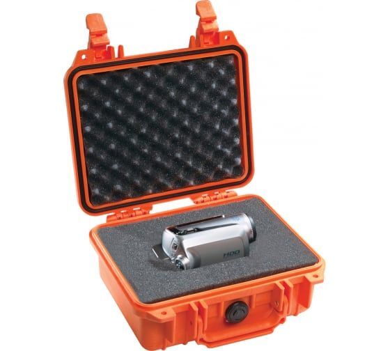 Защитный кейс Pelican 1200 оранжевый с поропластом