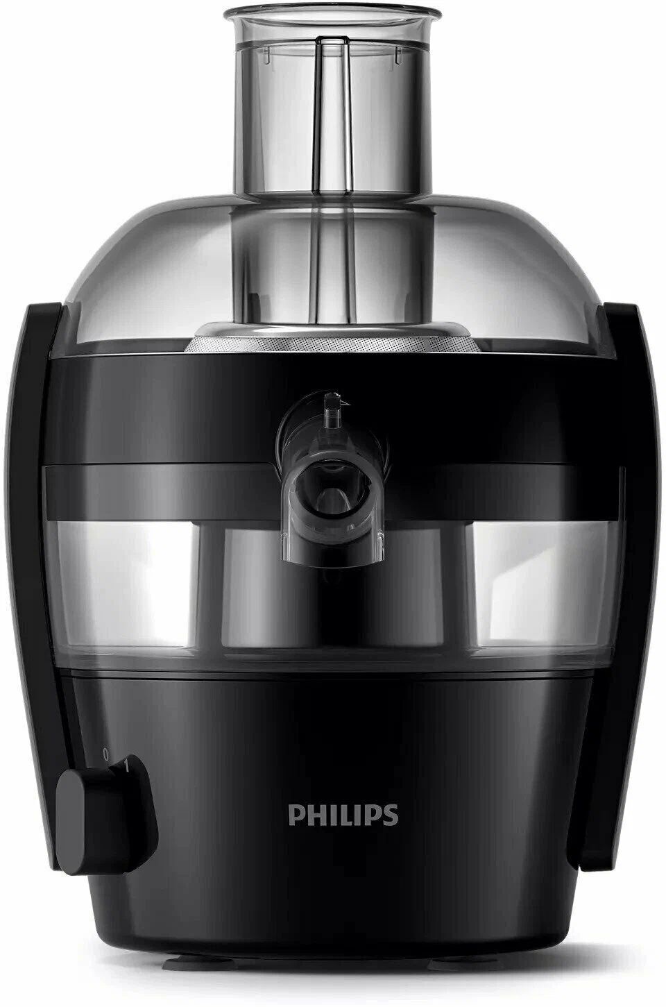Центробежная соковыжималка Philips HR1832 Viva Collection, чернильно-черный
