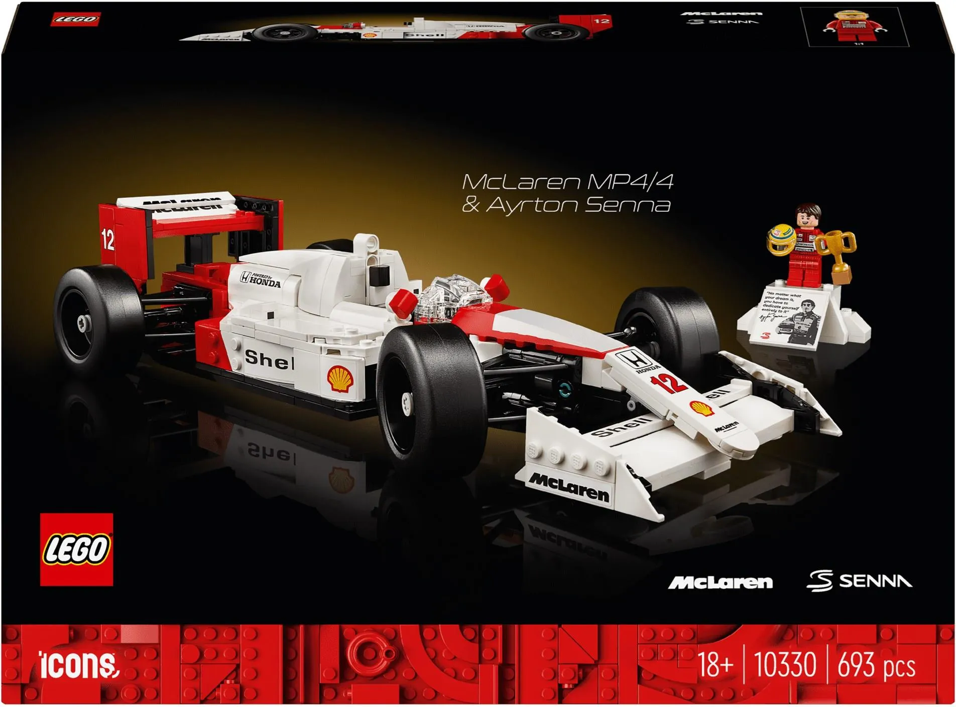 LEGO Icons 10330 McLaren MP4/4 и Айртон Сенна