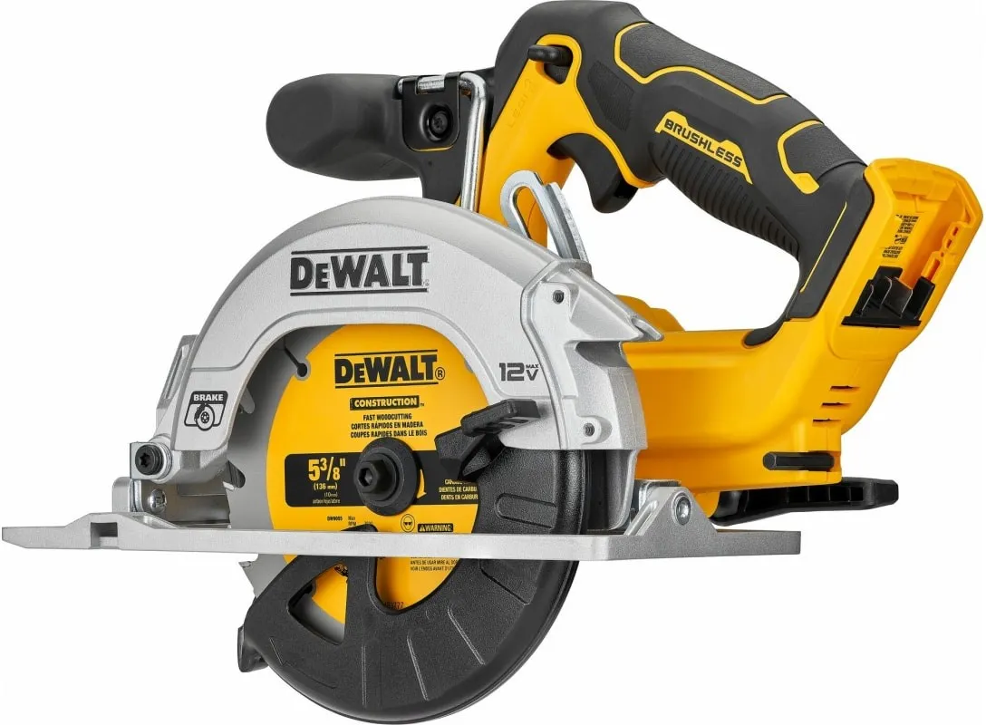 Аккумуляторная дисковая пила 12В DeWalt DCS512P2-QW, с 2 АКБ (5.0 Ач) и ЗУ