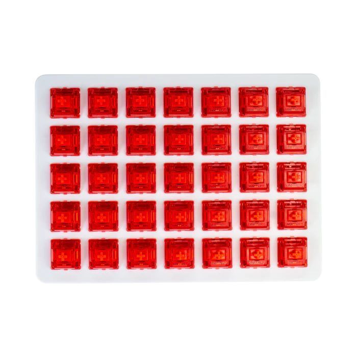 Механические переключатели GATERON Ink V2 Set Red (110 штук), линейные, 5-pin, смазаны, 50g