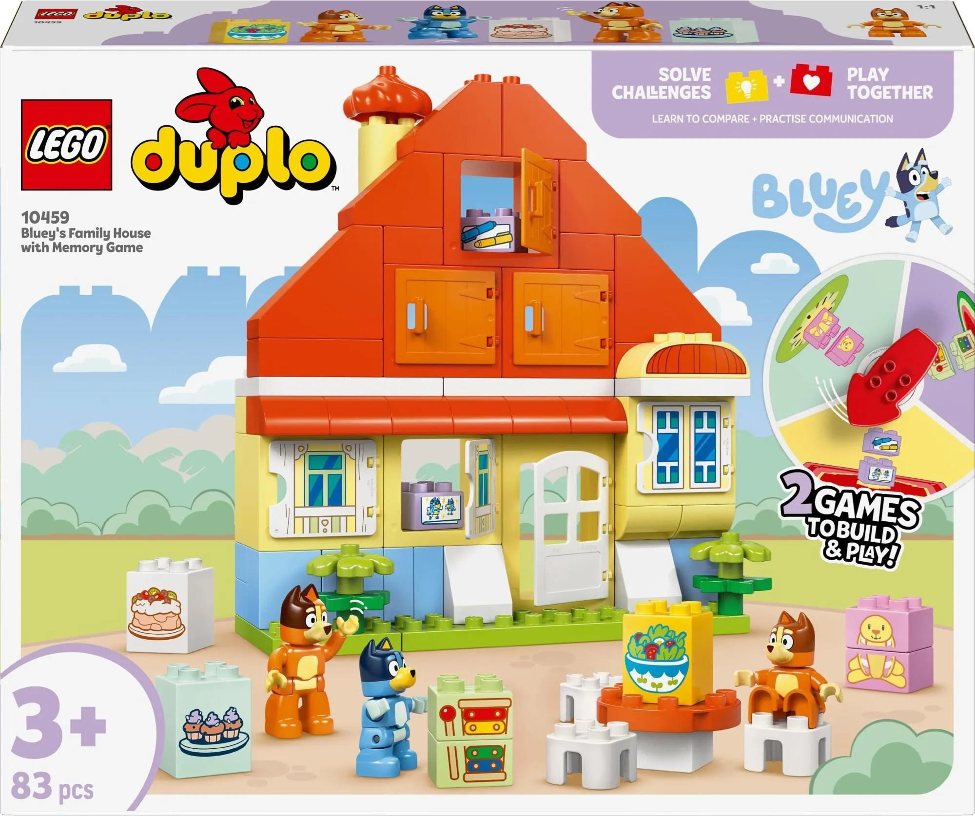 LEGO DUPLO Bluey 10459 Дом семьи Блуи с игрой на память