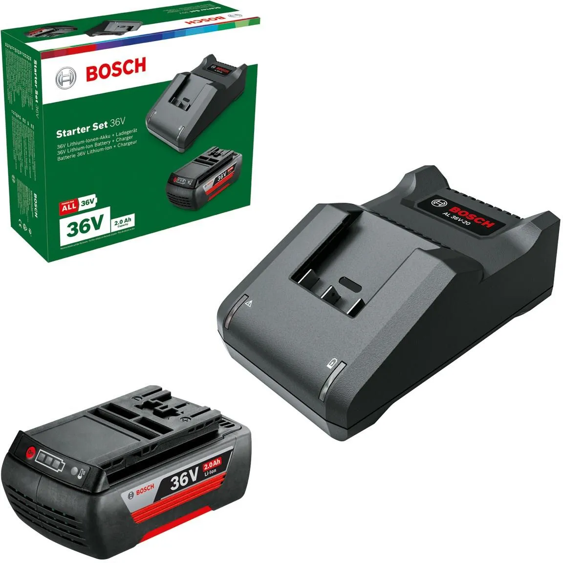Стартовый набор Bosch Starter Set 36V (GBA 36V 2.0Ah + AL 36V-20) F016800609
