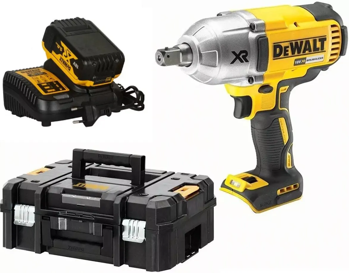 Аккумуляторный ударный гайковерт 1/2" DeWalt DCF899P1, с 1 АКБ и ЗУ