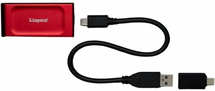 Внешний SSD Kingston Xs1000 1Tb Usb C Usb 3.2 Gen 2 Red SXS1000R1000G, красный