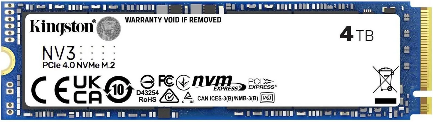 Твердотельный накопитель Kingston NV3 M.2 NVMe 4TB SNV3S4000G