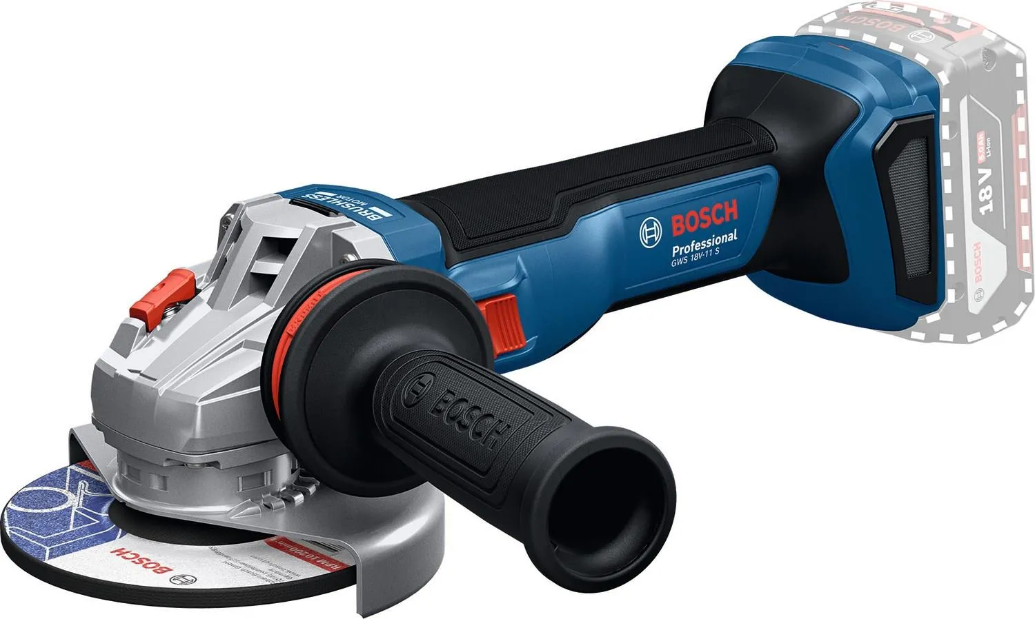Аккумуляторная угловая шлифовальная машина Bosch GWS 18V-11 Professional 06019N4100