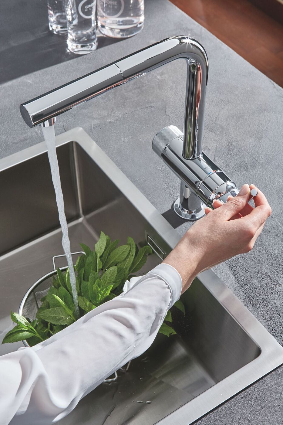 Смеситель для раковины (умывальника) Grohe Blue Pure Minta 31721000 хром