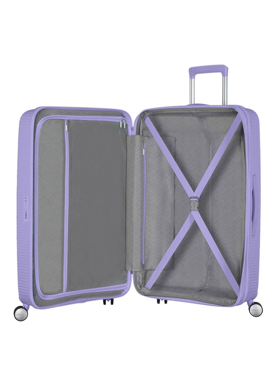 Чемодан American Tourister Soundbox, 77 см, увеличиваемый, Фиолетовый