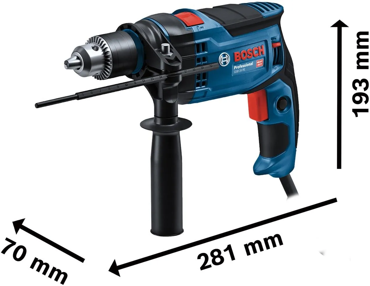 Ударная дрель Bosch GSB 16 RE Professional 060114E500