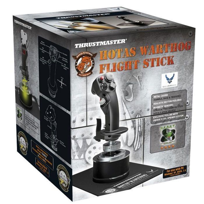 Джойстик Thrustmaster Hotas Warthog Flight Stick, черный