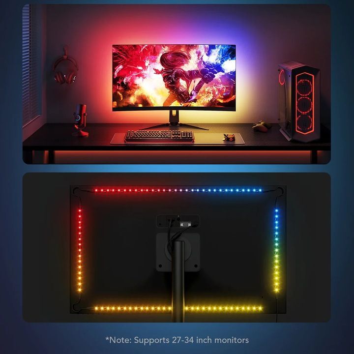 Светодиодное освещение ДЛЯ МОНИТОРА Govee H6609 Gaming Light Strip G1 RGBIC 27-34 дюйма