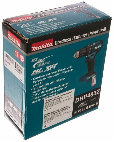 Дрель-шуруповерт Makita DHP483Z аккумуляторная патрон: быстрозажимной