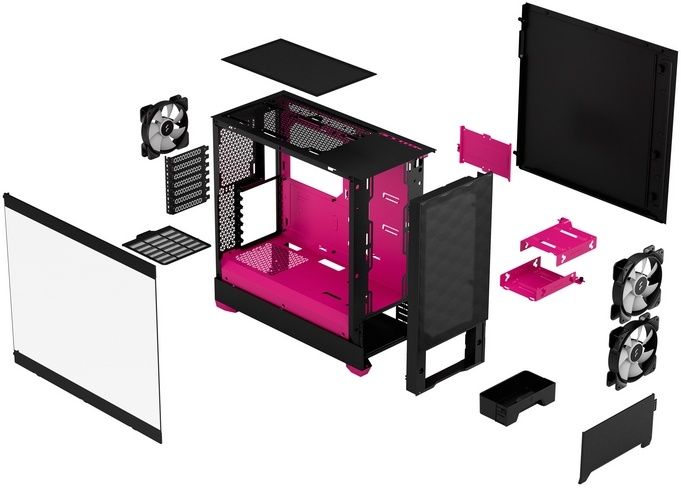 Корпус компьютерный Fractal Design Pop Air RGB Magenta (FD-C-POR1A-03)